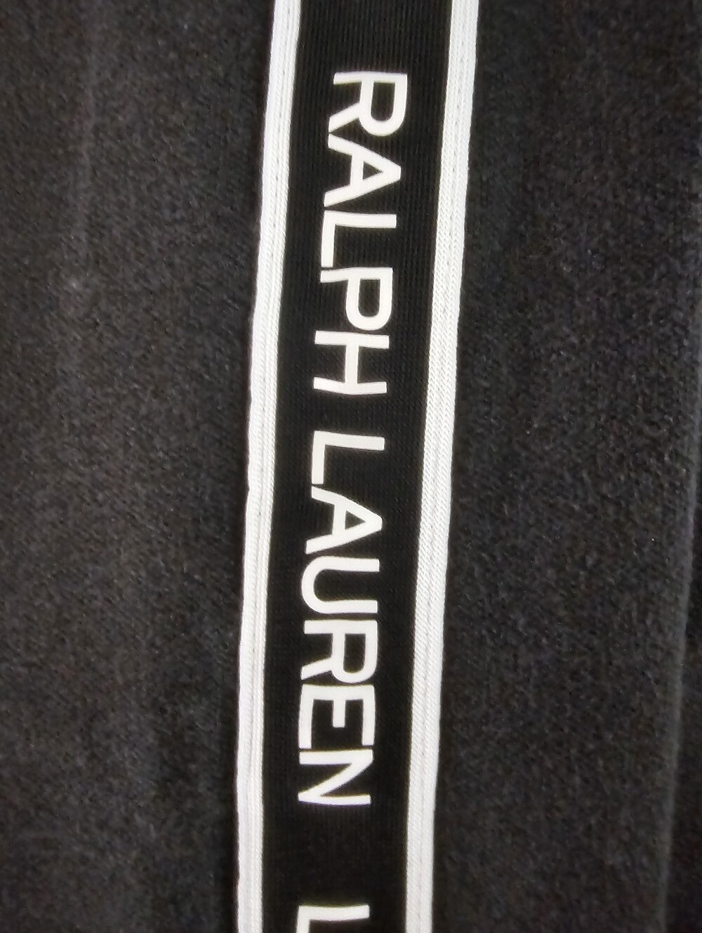 Vintage Lauren Ralph Lauren Polo Dress Sz L Black Logo Tape Cotton Stretch Y2K - Picture 8 of 14